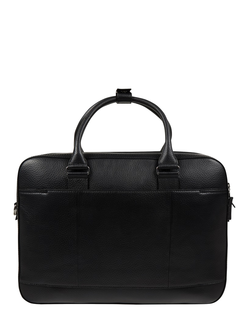 Laptoptasche aus Leder in schwarz