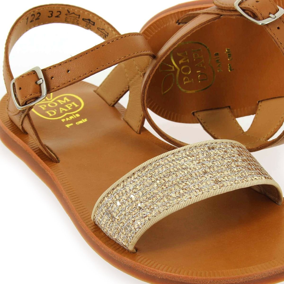 Pom d'api  PLAGETTE BUCKLE TAO - Camel doré