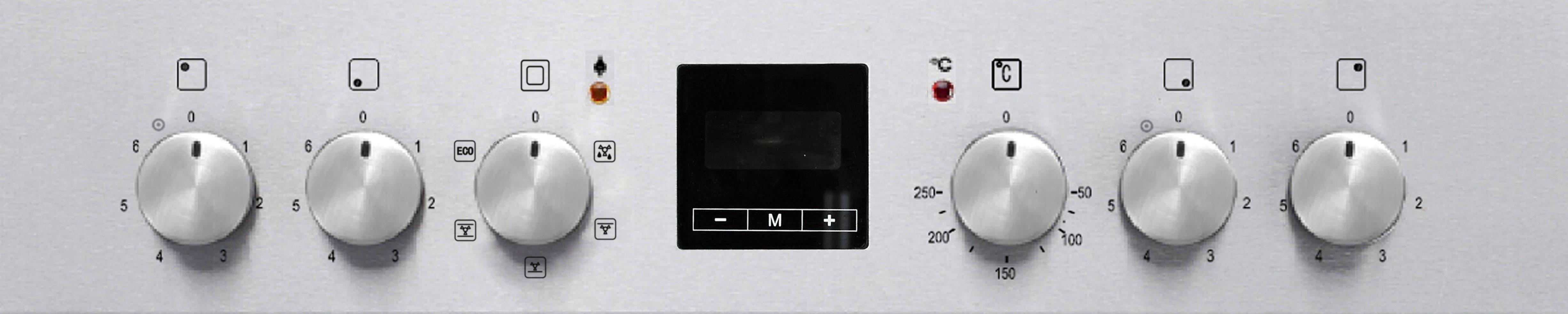 PKM Elektro-Herd-Set Herd-Set Einbau Backofen Umluft Timer Glaskeramik Kochfeld Bräter-Zone, mit 1-fach-Teleskopauszug