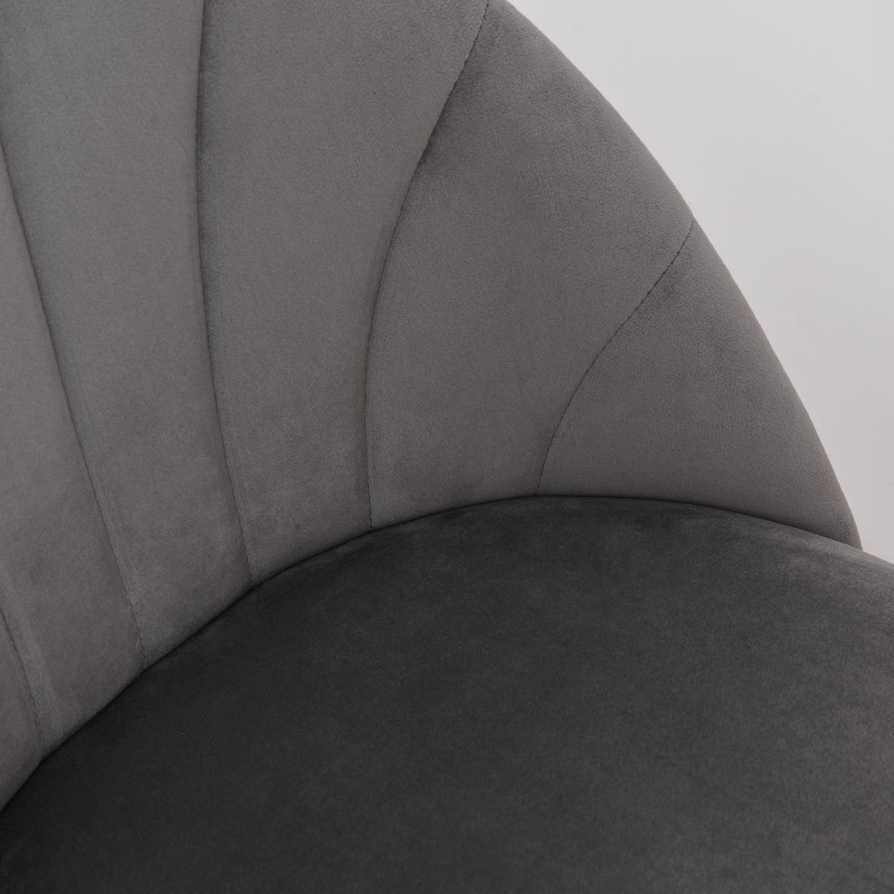 HOMCOM Esszimmerstühle 2er Set Küchenstuhl Wohnzimmerstuhl Polsterstuhl Bürostuhl mit Rückenlehne Skandi-Design Samt Metall Grau 52 x 54 x 79 cm
