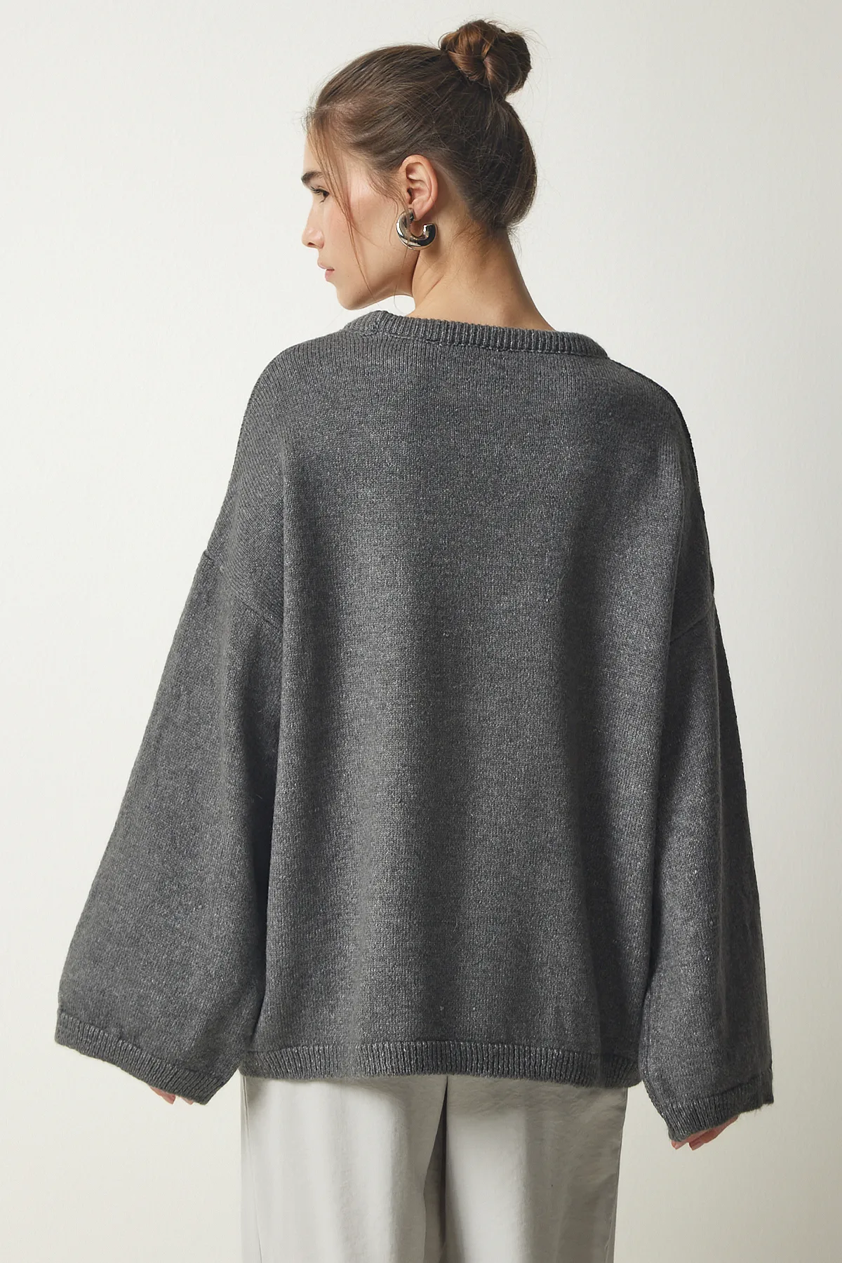 Happiness İstanbul  Pullover - Grau - Regular Fit