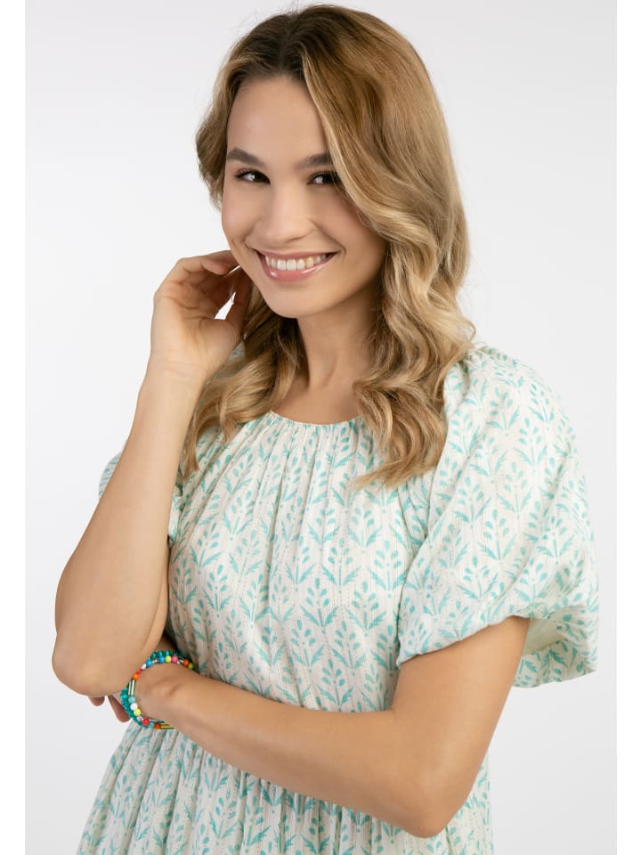 IZIA Kurzarm Maxikleid in Türkis günstig kaufen