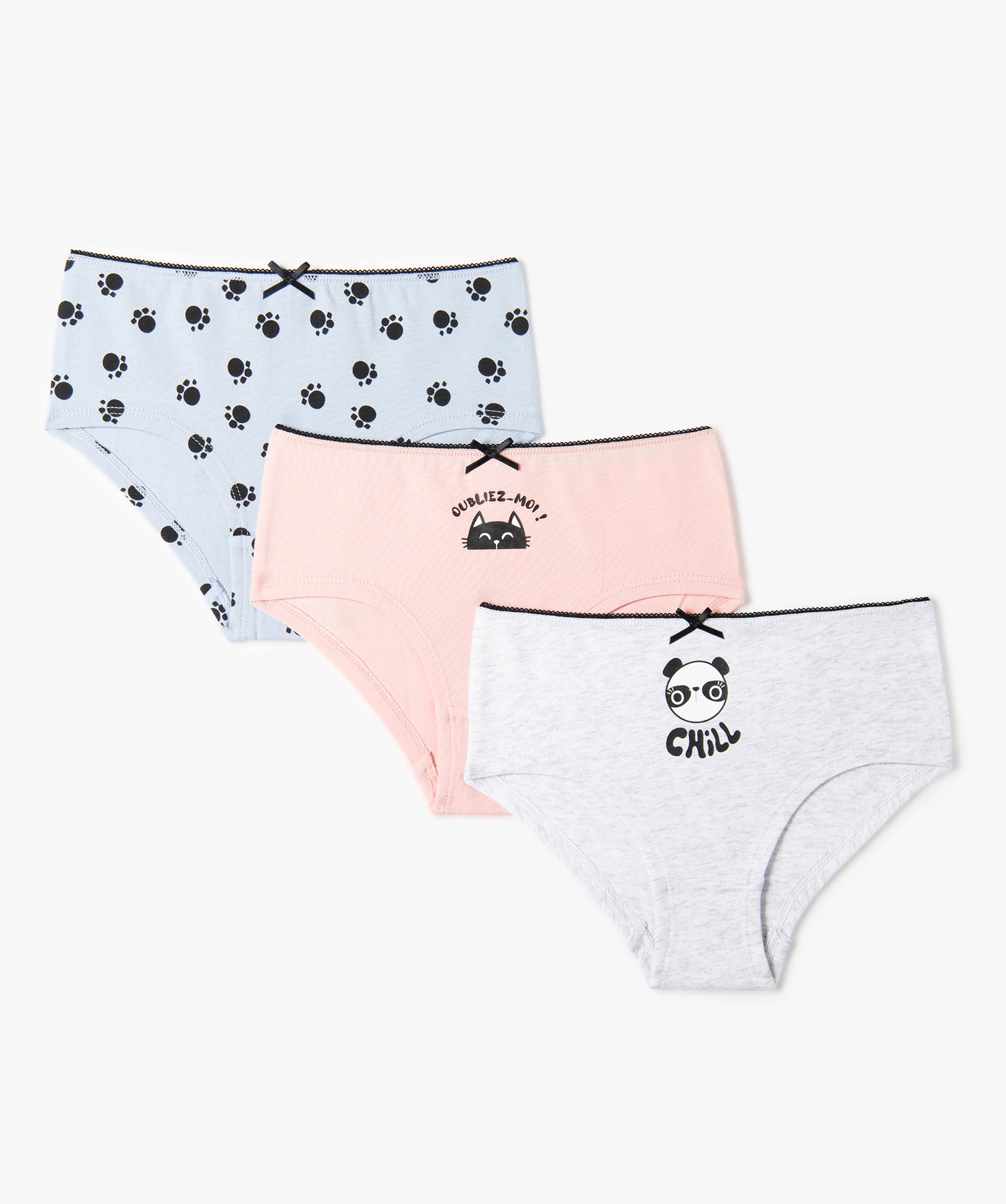 Shorties fille à motifs animaliers en coton biologique stre... imprime | GEMO