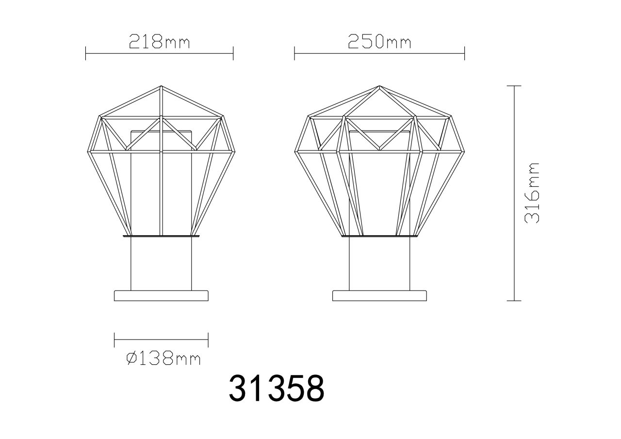 Globo Lighting - HORACE - Außenleuchte Edelstahl schwarz, 1x E27 LED