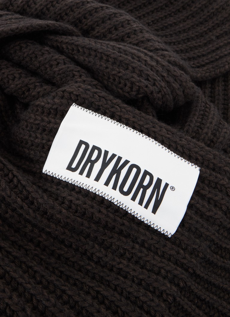 DRYKORN Rebrovaný šál zo zmesi alpaky 190 x 40 cm