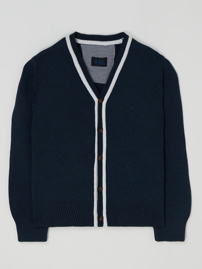 Cardigan mit Rundhalsausschnitt  in hellblau