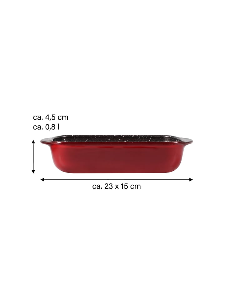 Stoneline Auflaufform Eckig 23x15 cm in Rot günstig kaufen onesize
