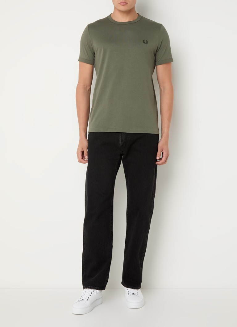Fred Perry Ringer T-shirt with heather design and logo embroidery