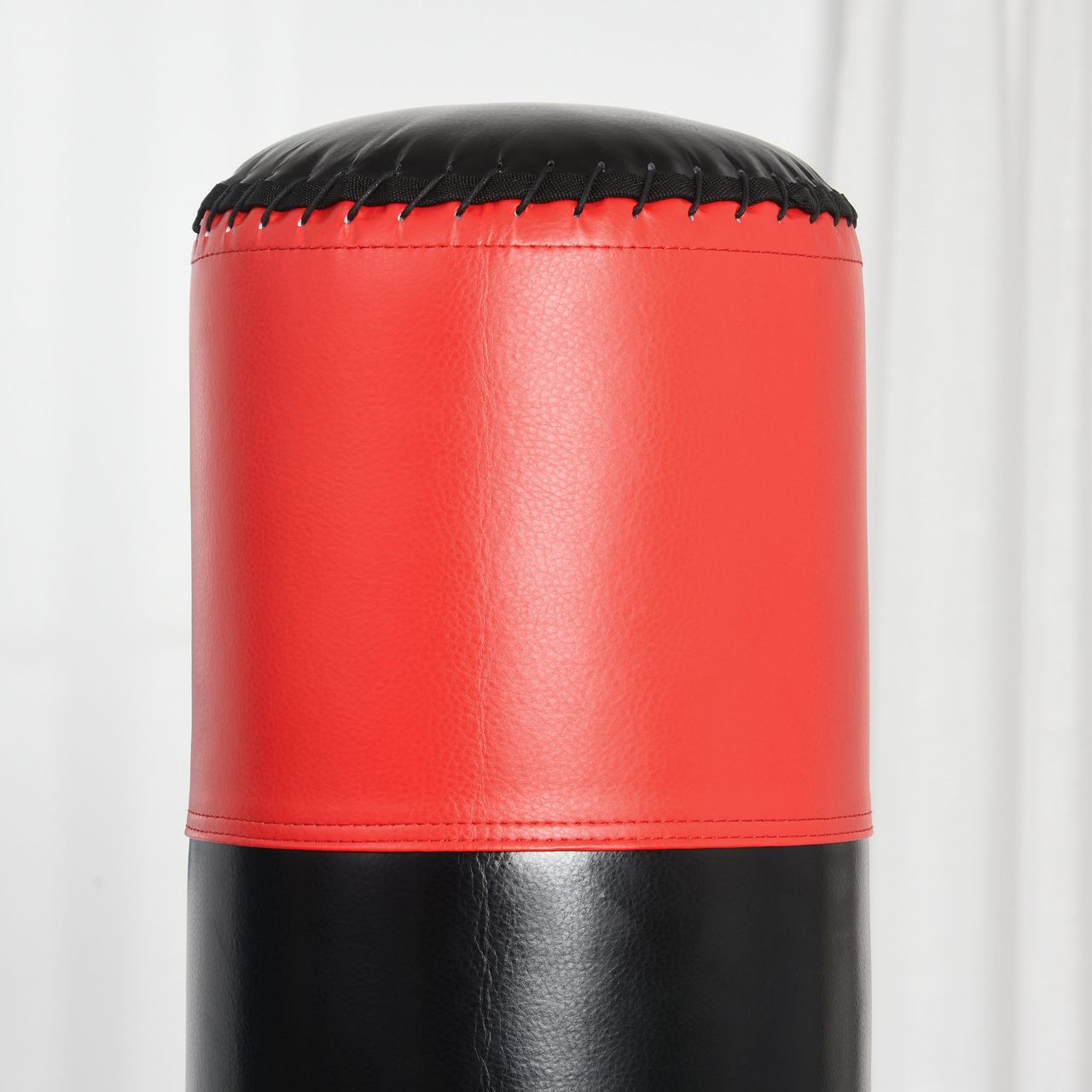 HOMCOM Standboxsack Erwachsene Freistehender Training mit Saugfuß Schwarz Rot 60x60x180 cm