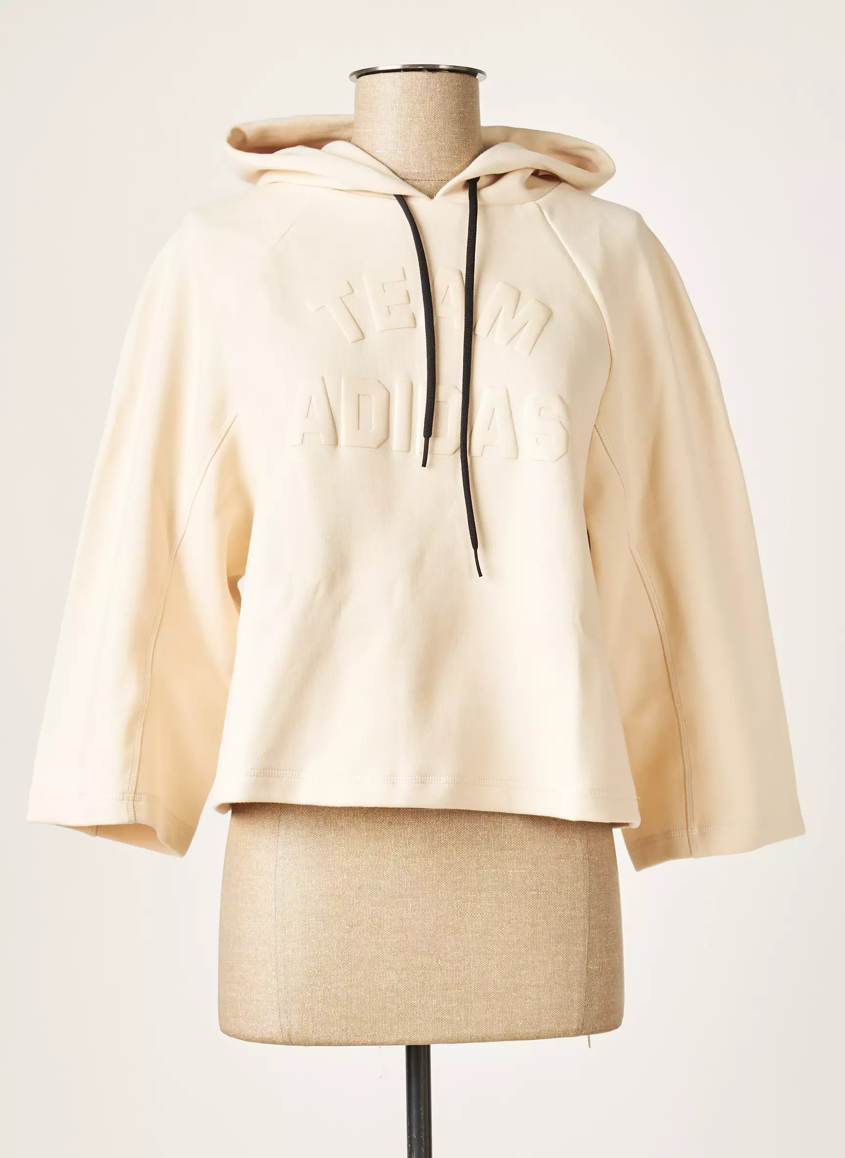Adidas Sweat Capuche Femme couleur beige