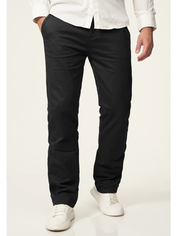 DAILY COTTON Chinohose - DCDAVIE Chino Hose Jeans Stoffhose Straight-Fit in Schwarz günstig kaufen