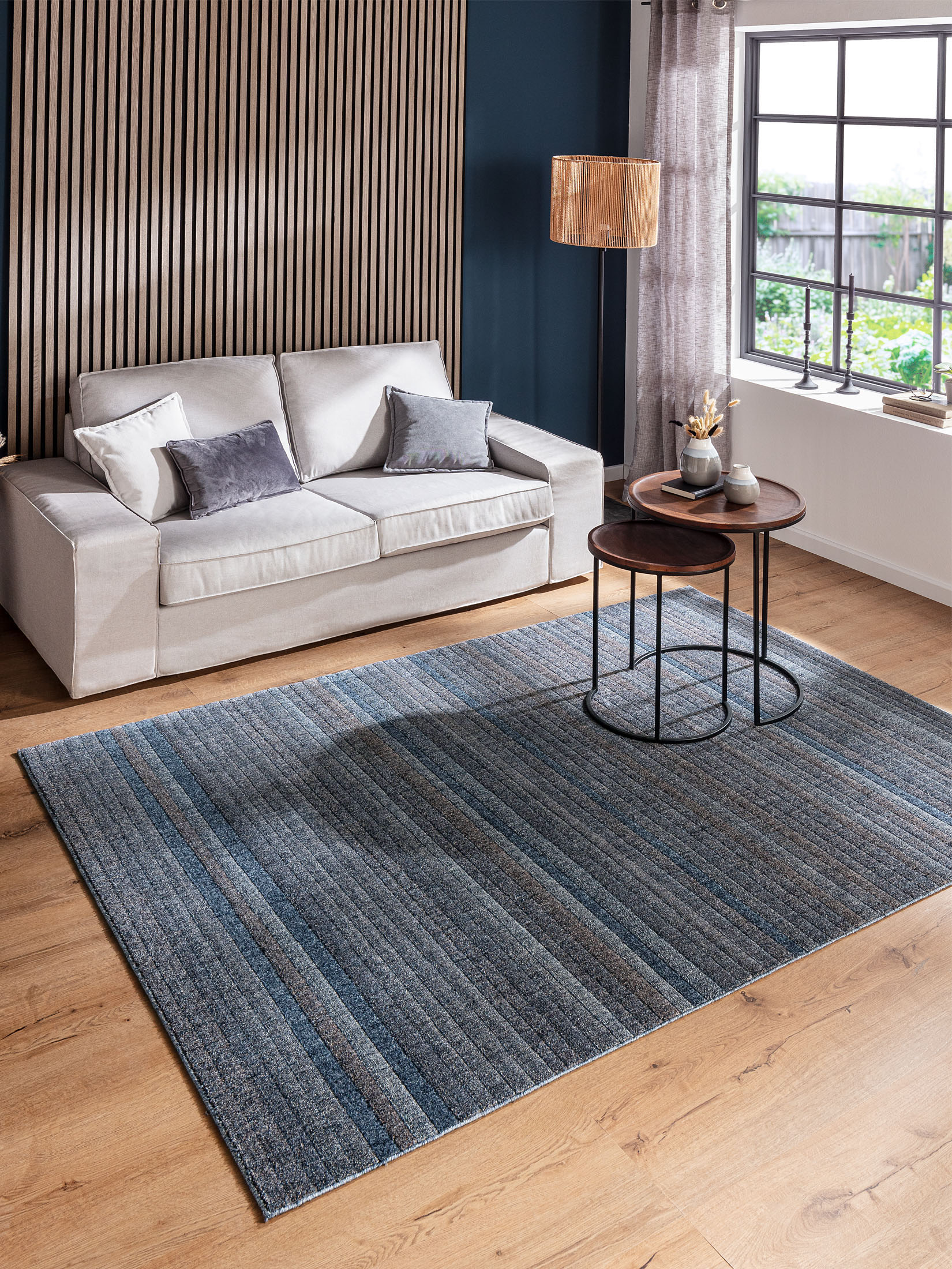 Hillsboro Moderner Teppich, Blau
