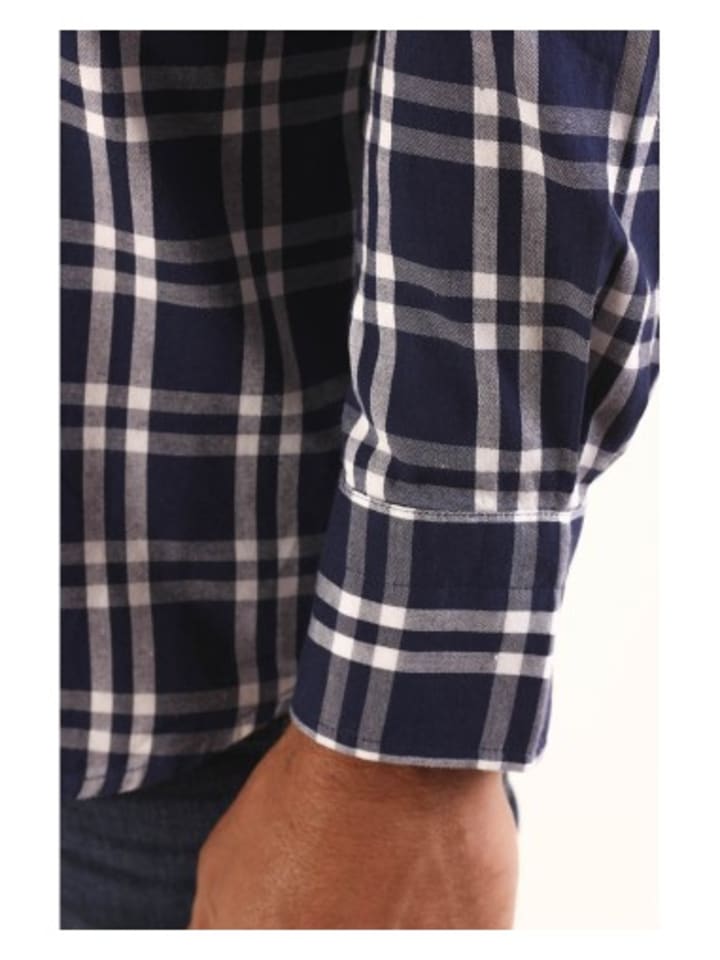 Gant Hemd in Marineblau / Weiß günstig kaufen