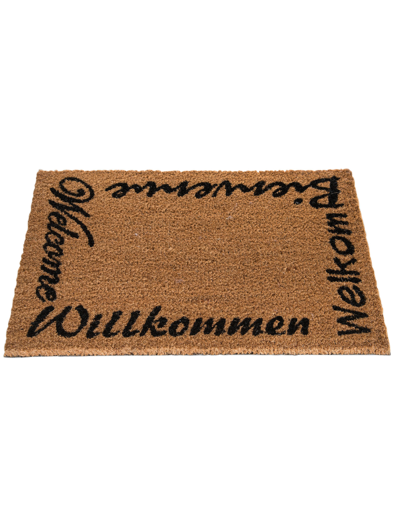 Willkommen Fußmatte, Dunkelbeige