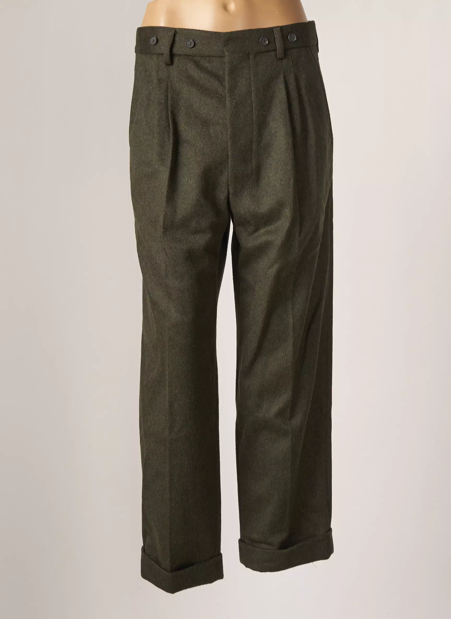 Margaux Lonnberg Pantalons Chino Femme couleur vert