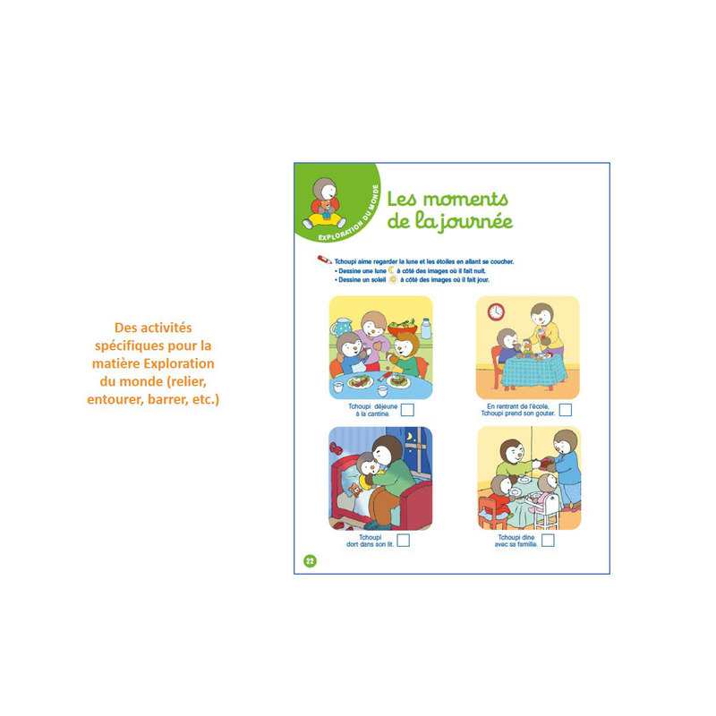 Livre T'choupi Mon cahier ardoise PS - Nathan Jeunesse