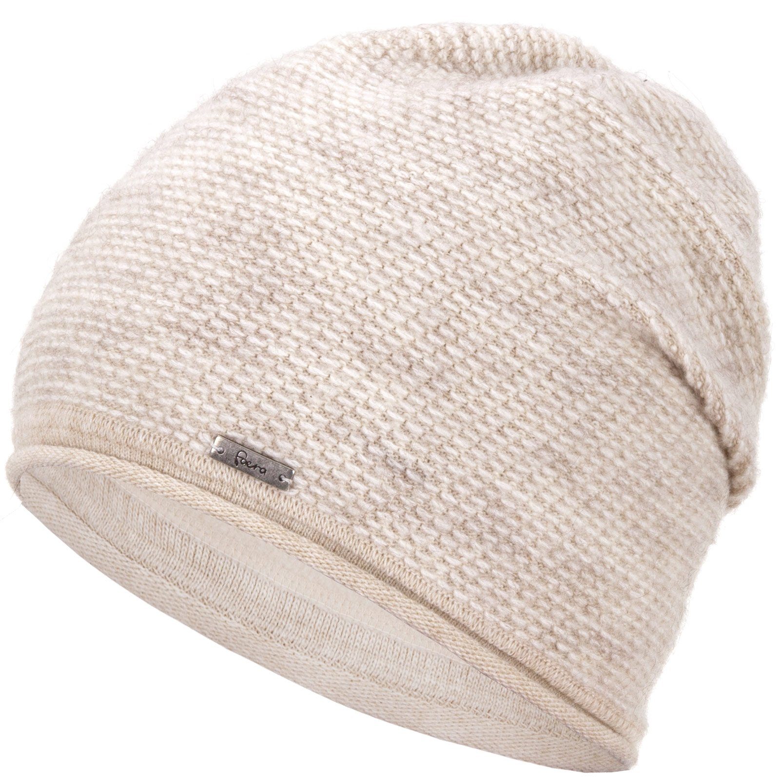 Faera Strickmütze Wintermütze Damen Winter Mütze Beanie Haube gefüttert Damenmütze