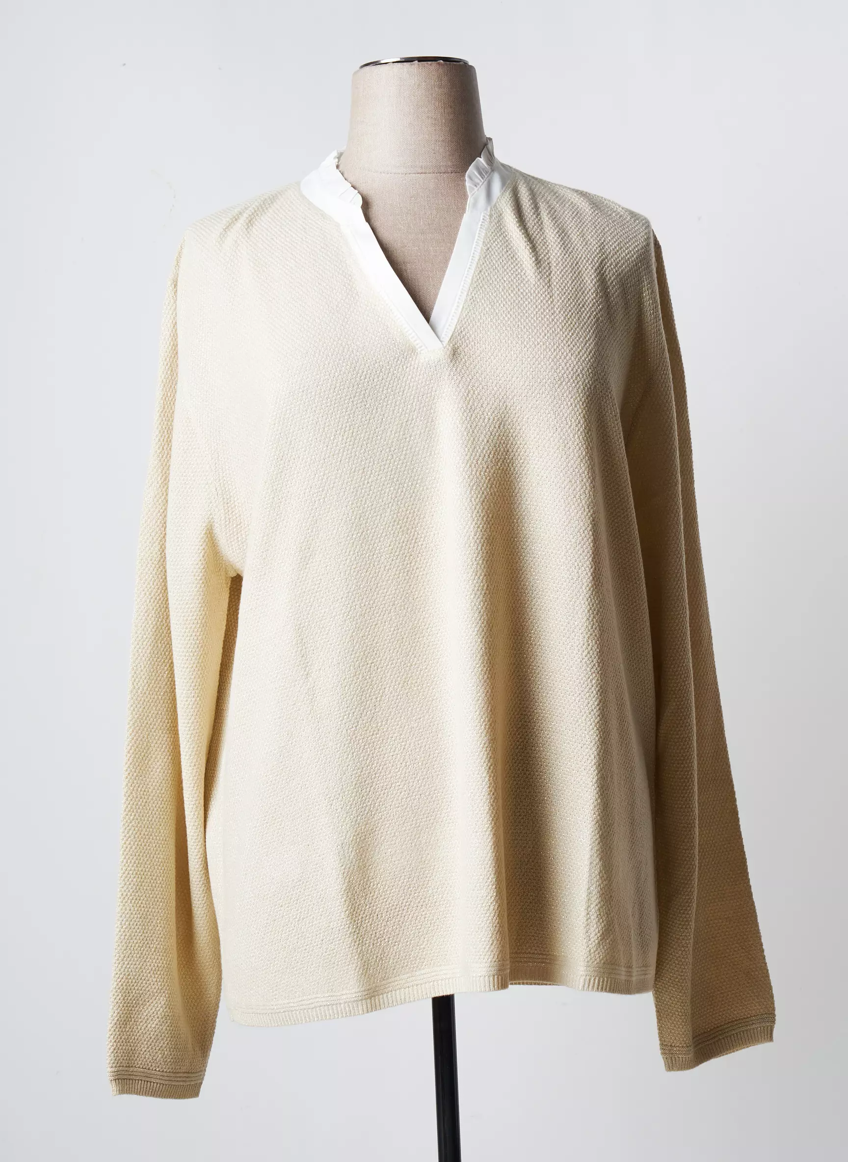 Fred Sabatier Pulls Femme couleur beige