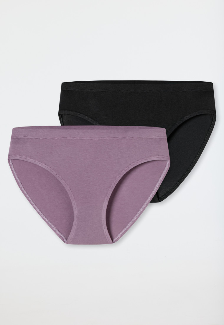 Slips 2er-Pack schwarz/ violett - Fresh Vibe