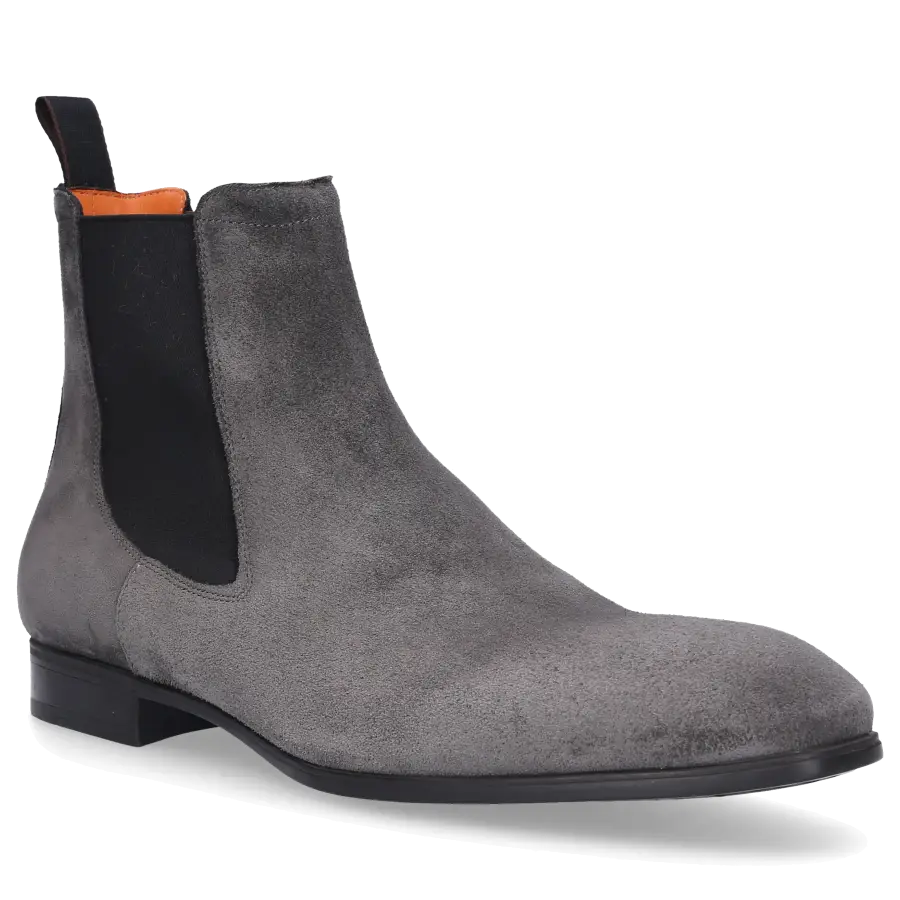 Santoni - Chelsea Boots 13434 Veloursleder - grau