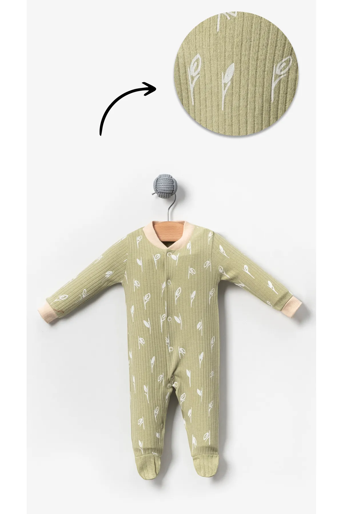 Bubito  3-teiliges Baby-Strampelanzug-Set mit Koala-Bild Grau Weiß