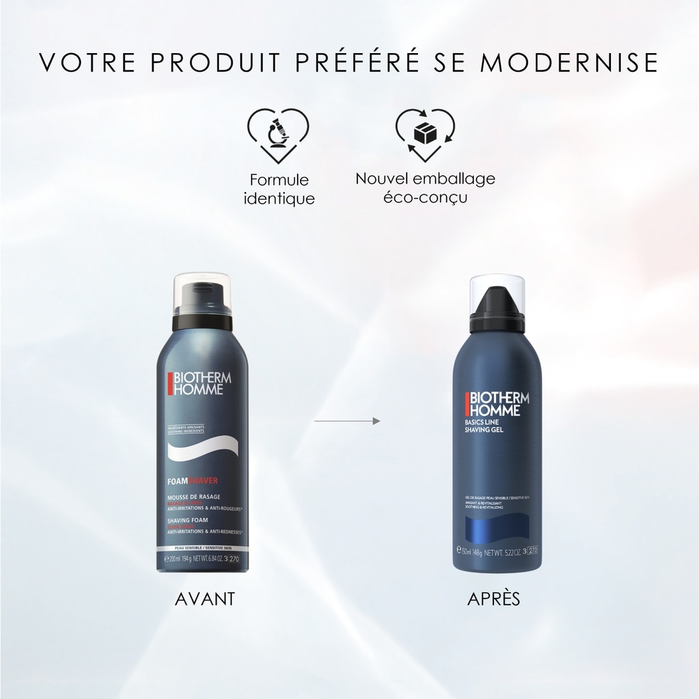 Biotherm Biotherm Homme Mousse de rasage pour homme - Peaux sensibles
