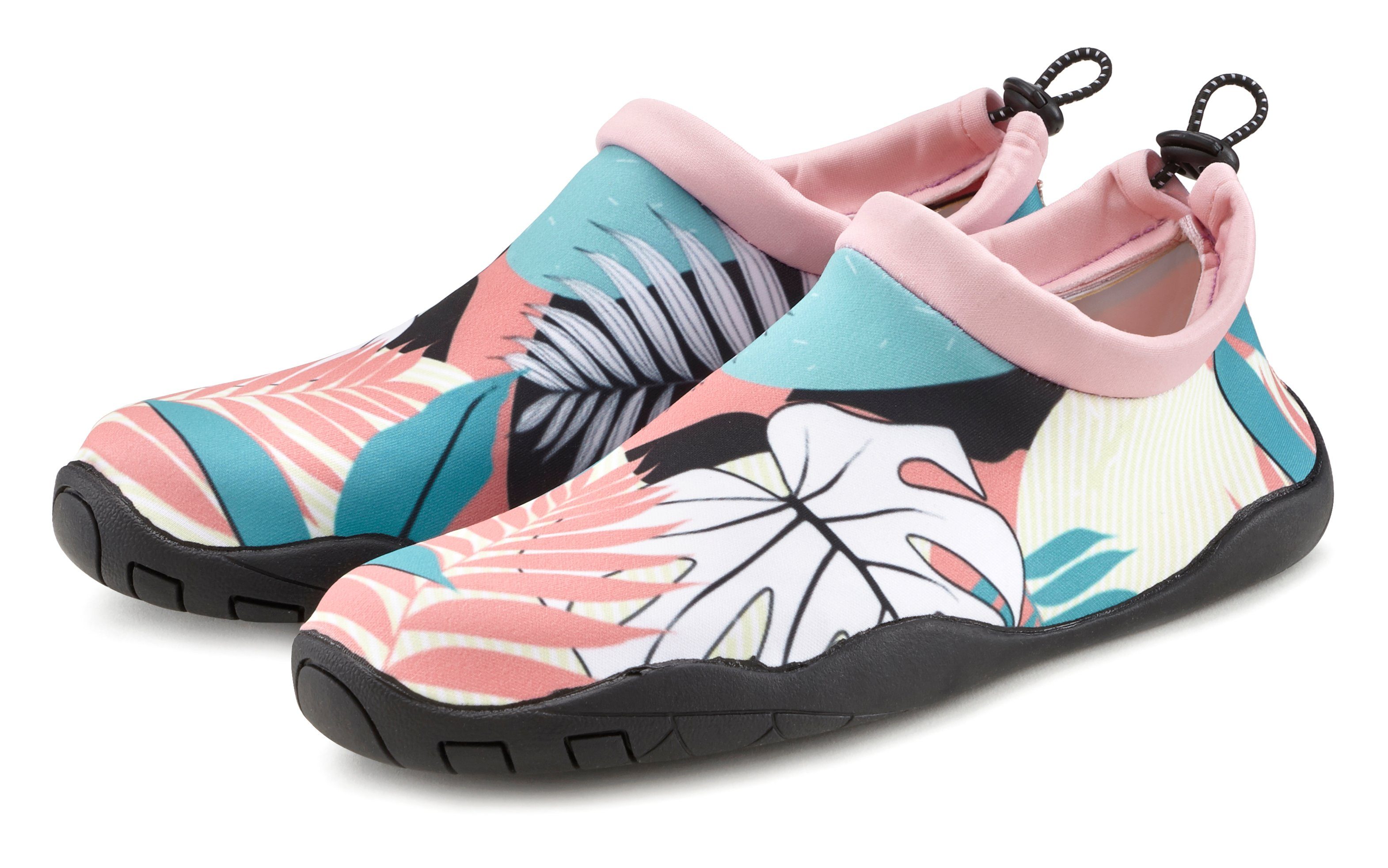 LASCANA Badeschuh Sandale, Pantolette ultraleicht und schnelltrocknend VEGAN