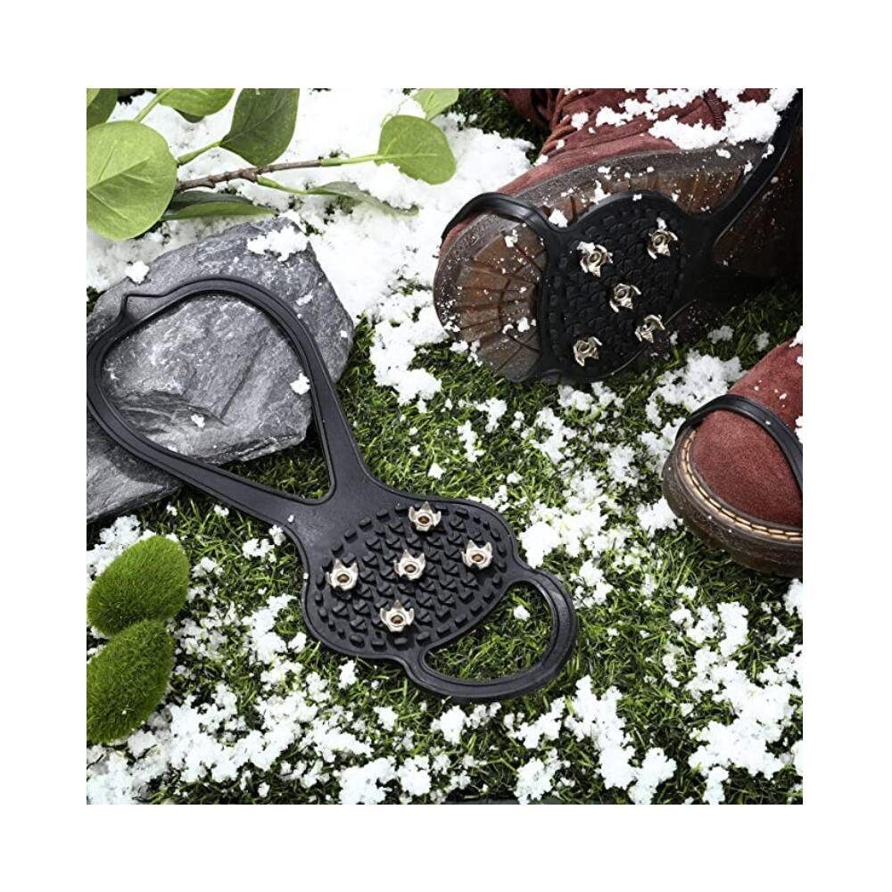 TUABUR Steigeisen Anti-Rutsch-Griffspikes-Set mit 5 Krallen und Anti-Rutsch-Spikes