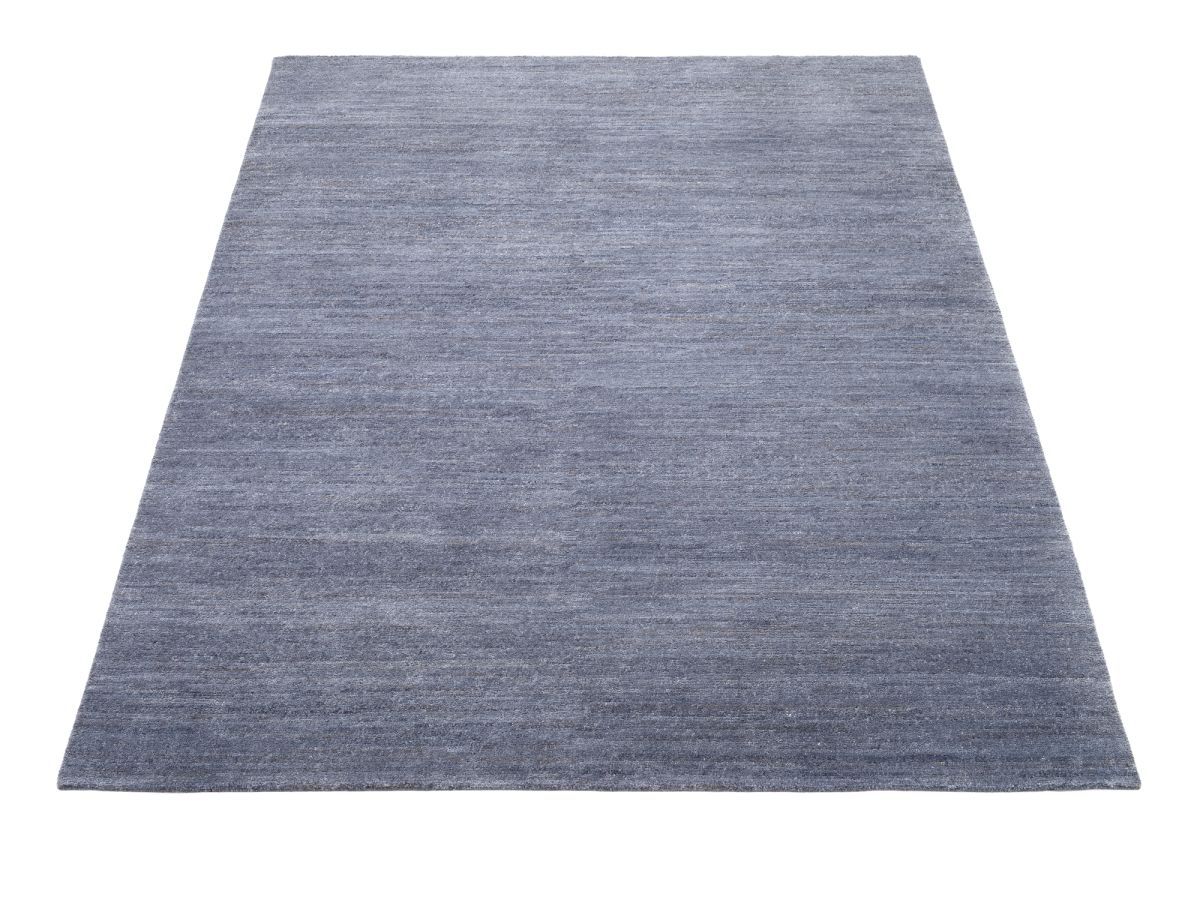 Teppich aus Nepal Himali Uni Grau-Blau 170 x 240 cm