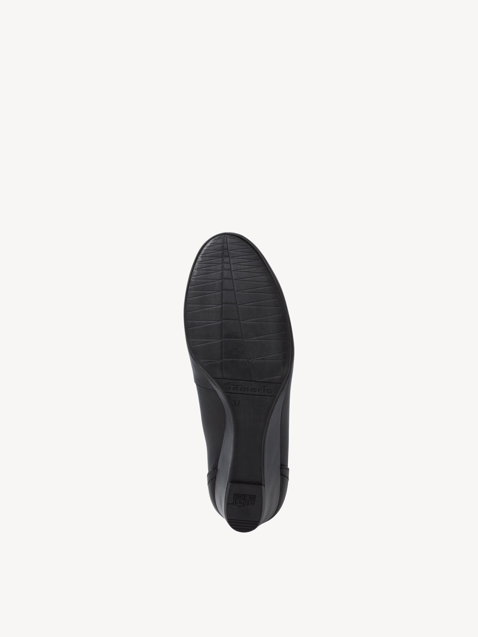 Keilpumps en cuir - noir