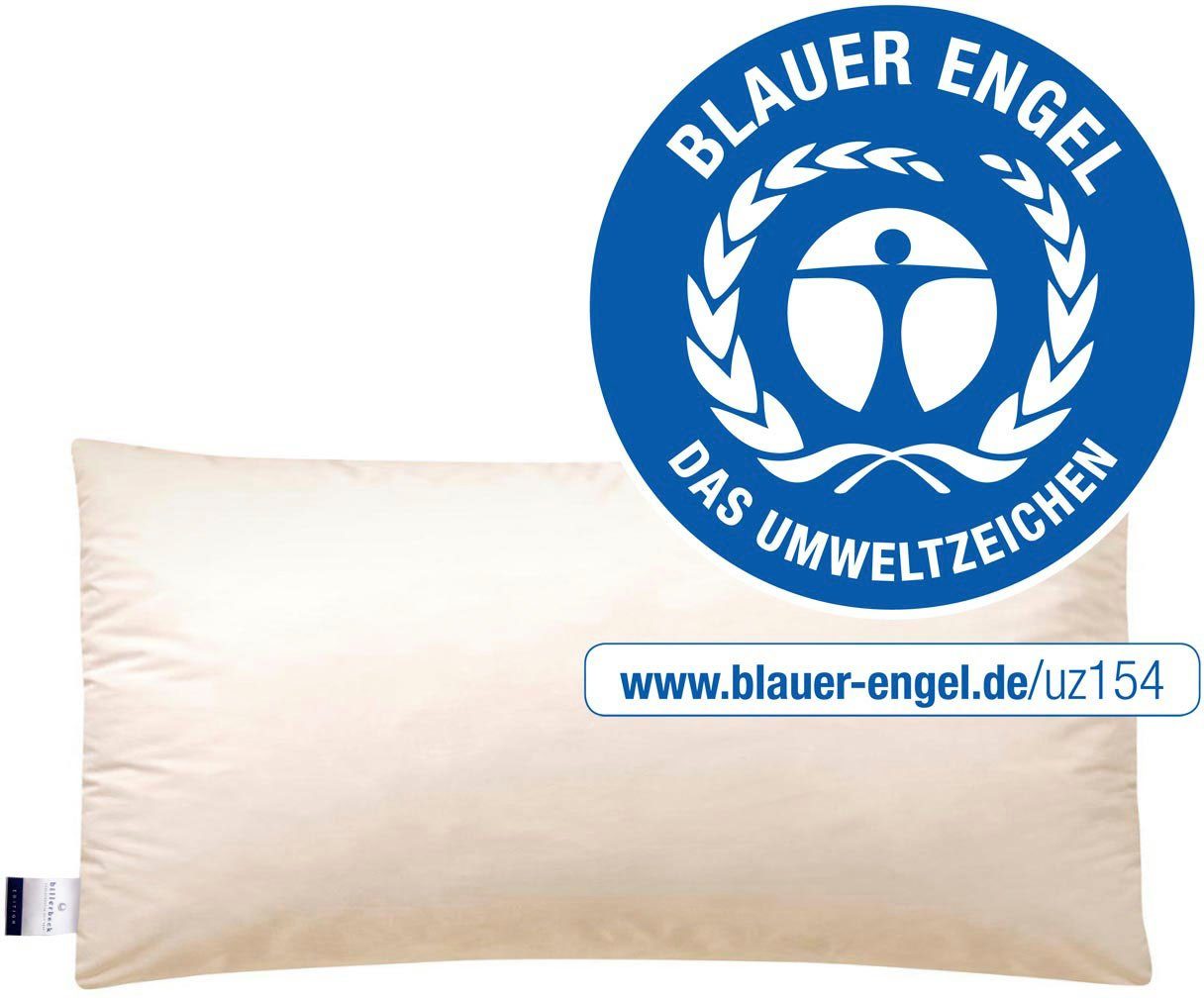 Federkopfkissen E14 Greta, billerbeck, Das Kissen mit dem blauen Engel
