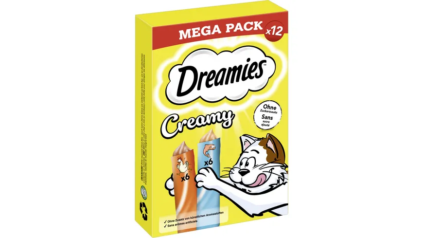 Dreamies Creamy Huhn & Lachs Mega Pack 120 g