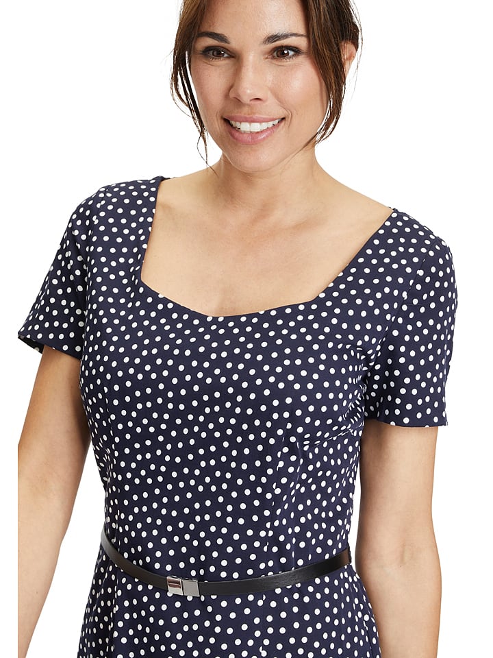 Vera Mont Kleid in Dunkelblau/ Weiß günstig kaufen