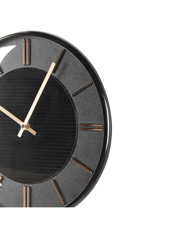 Beliani Wanduhr DAROCA in Schwarz/Kupfer - (W) 34 x (H) 34 x (L) 3 cm günstig kaufen onesize