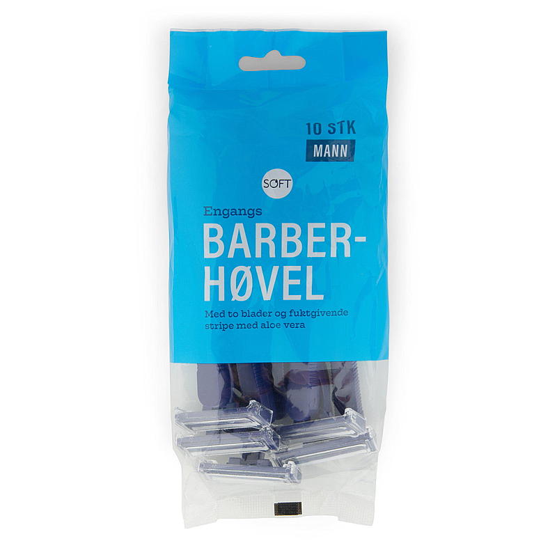 Soft Barberhøvel 10-pk, herre engangs