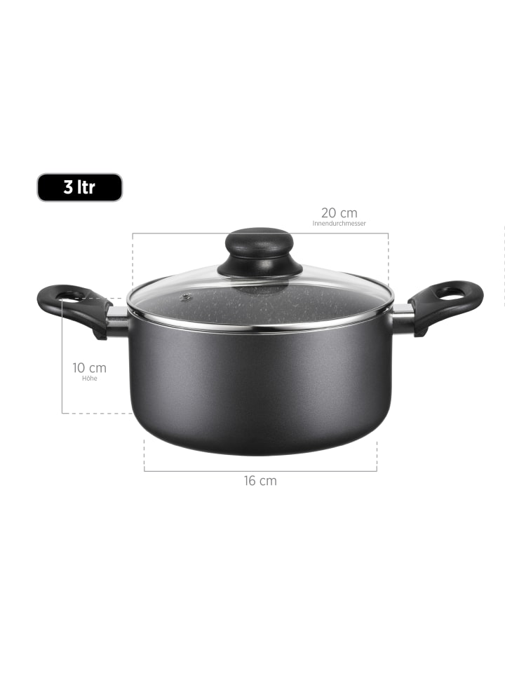 Mäser Kochtopf-Set, Aluminium Izar in Schwarz günstig kaufen onesize