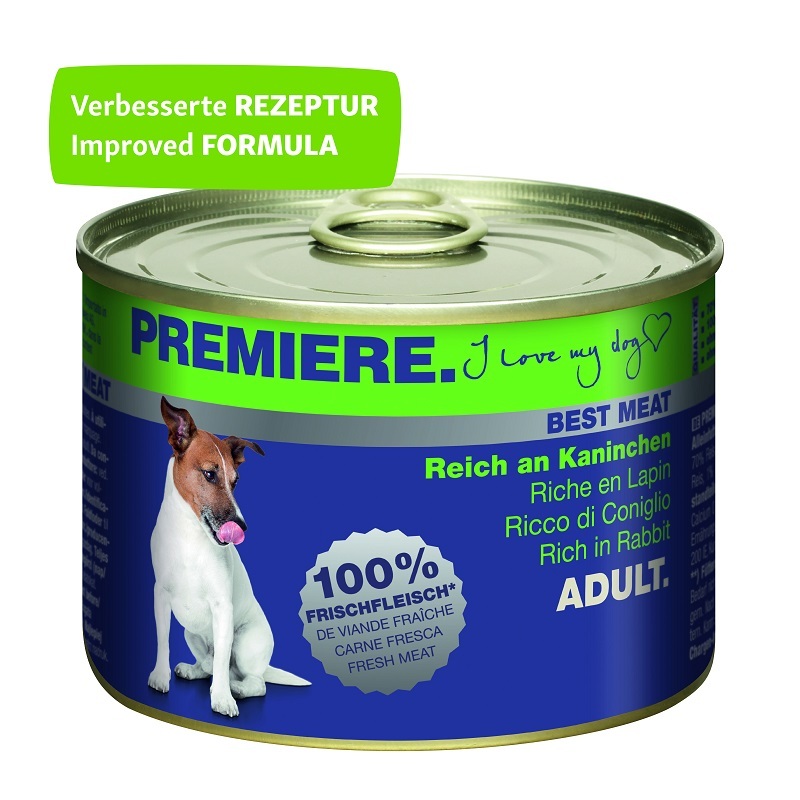 PREMIERE Hundenassfutter PREMIERE Best Meat Adult Kaninchen 24x185 g
