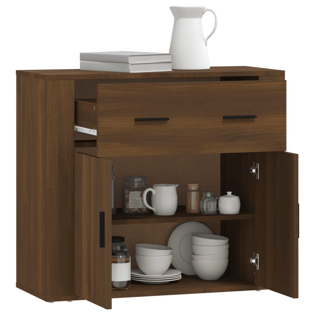 vidaXL Sideboard Sideboard Braun Eichen-Optik 80x33x70 cm Holzwerkstoff (1 St)