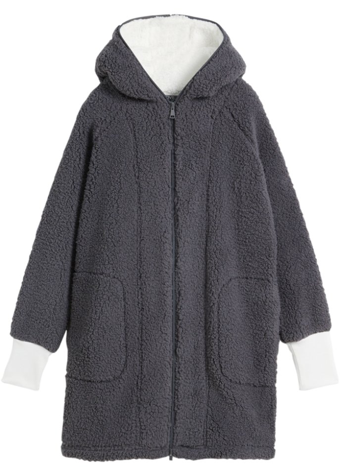 Teddy-Fleece Jacke, Oversized