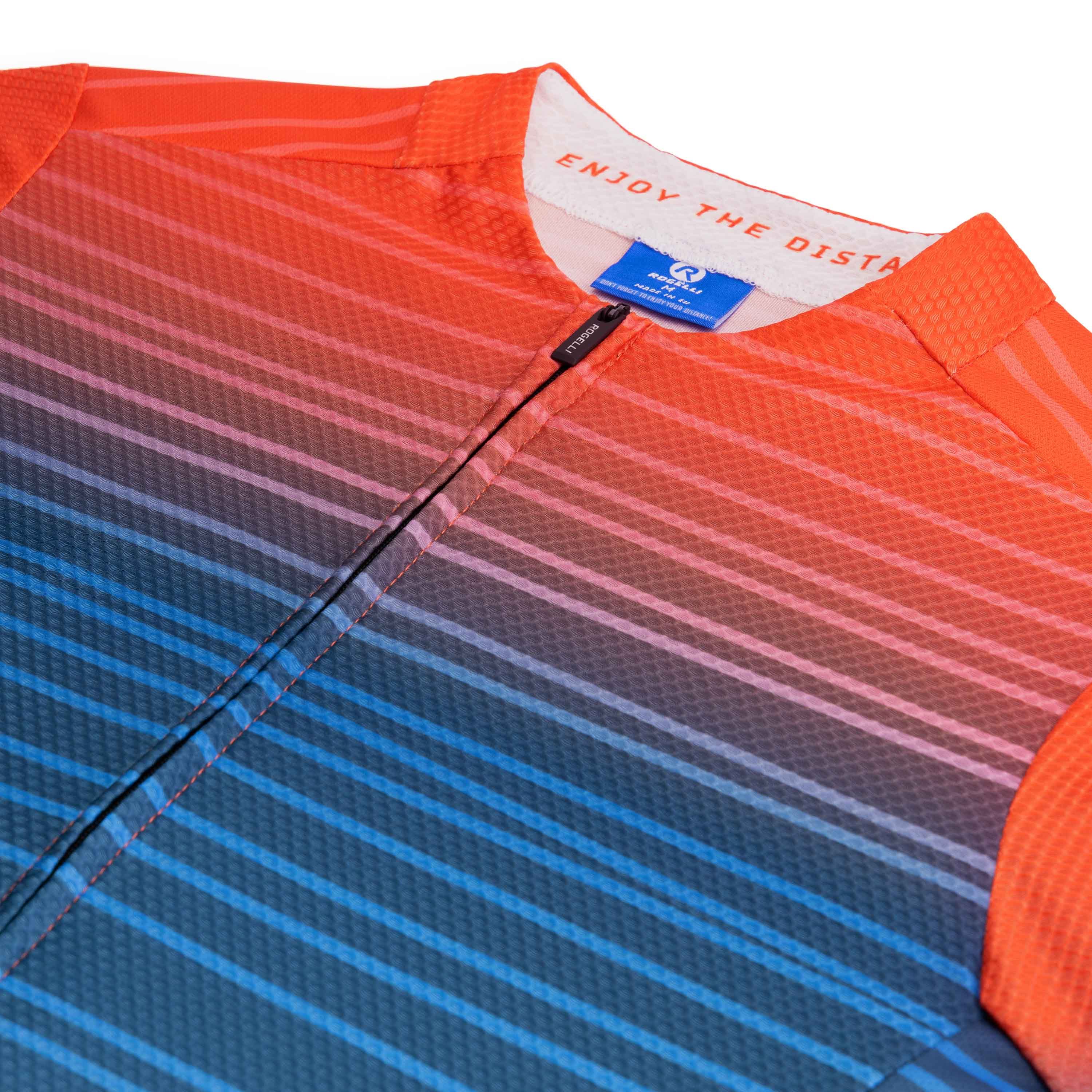 Rogelli Surf Blau/Orange Herren Radtrikot Kurzarm