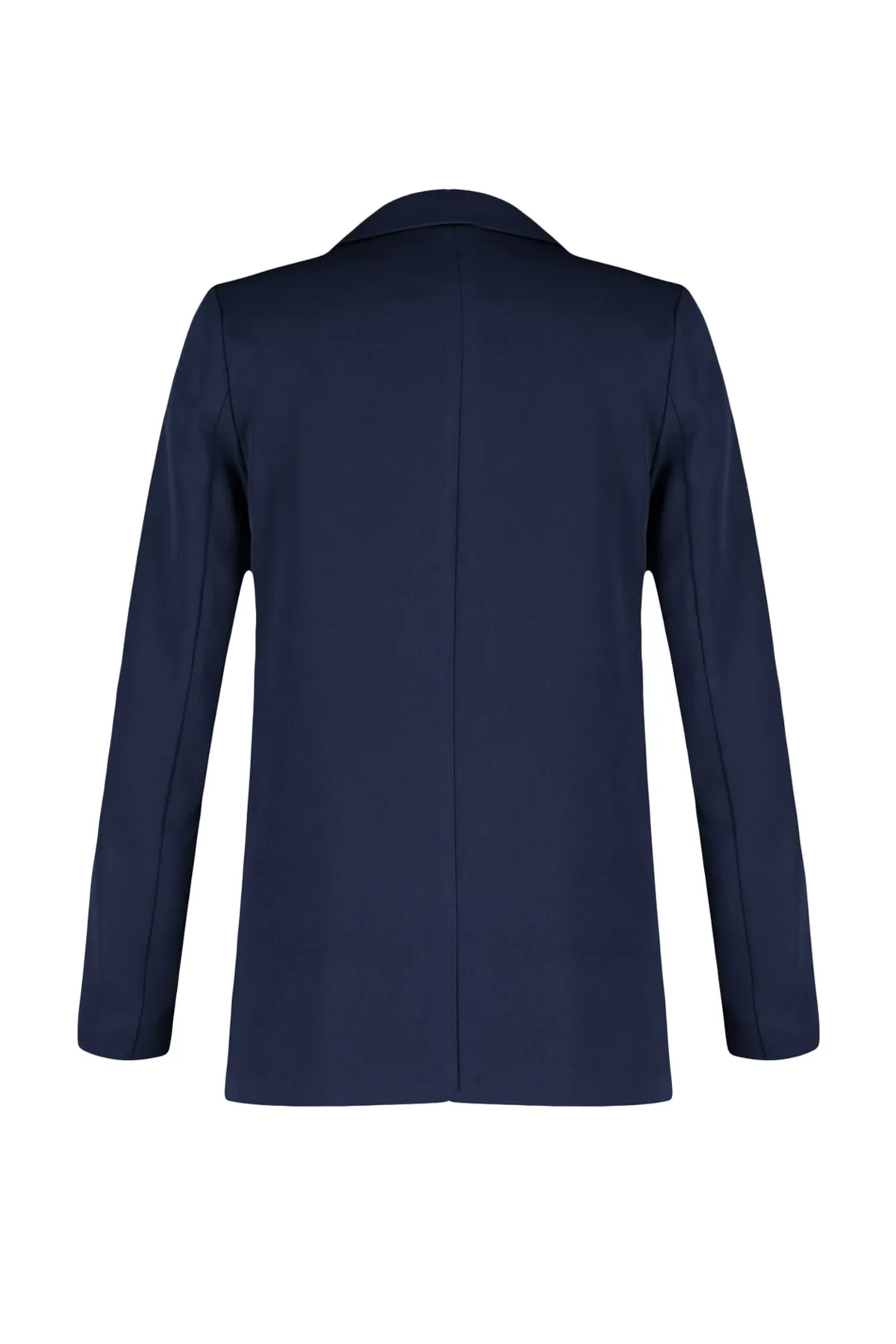 Trendyol Collection  Marineblaue Blazerjacke mit normalem Futter und detailliertem Webmuster TWOAW20CE0316