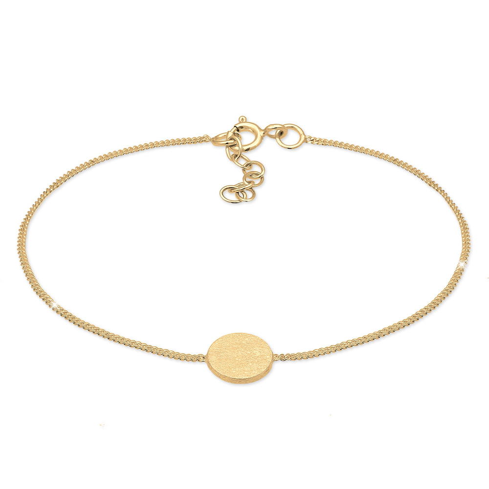 Elli Elli Bracelet Kreis Plättchen Matt Basic Trend Geo 925 Silber Bracelet