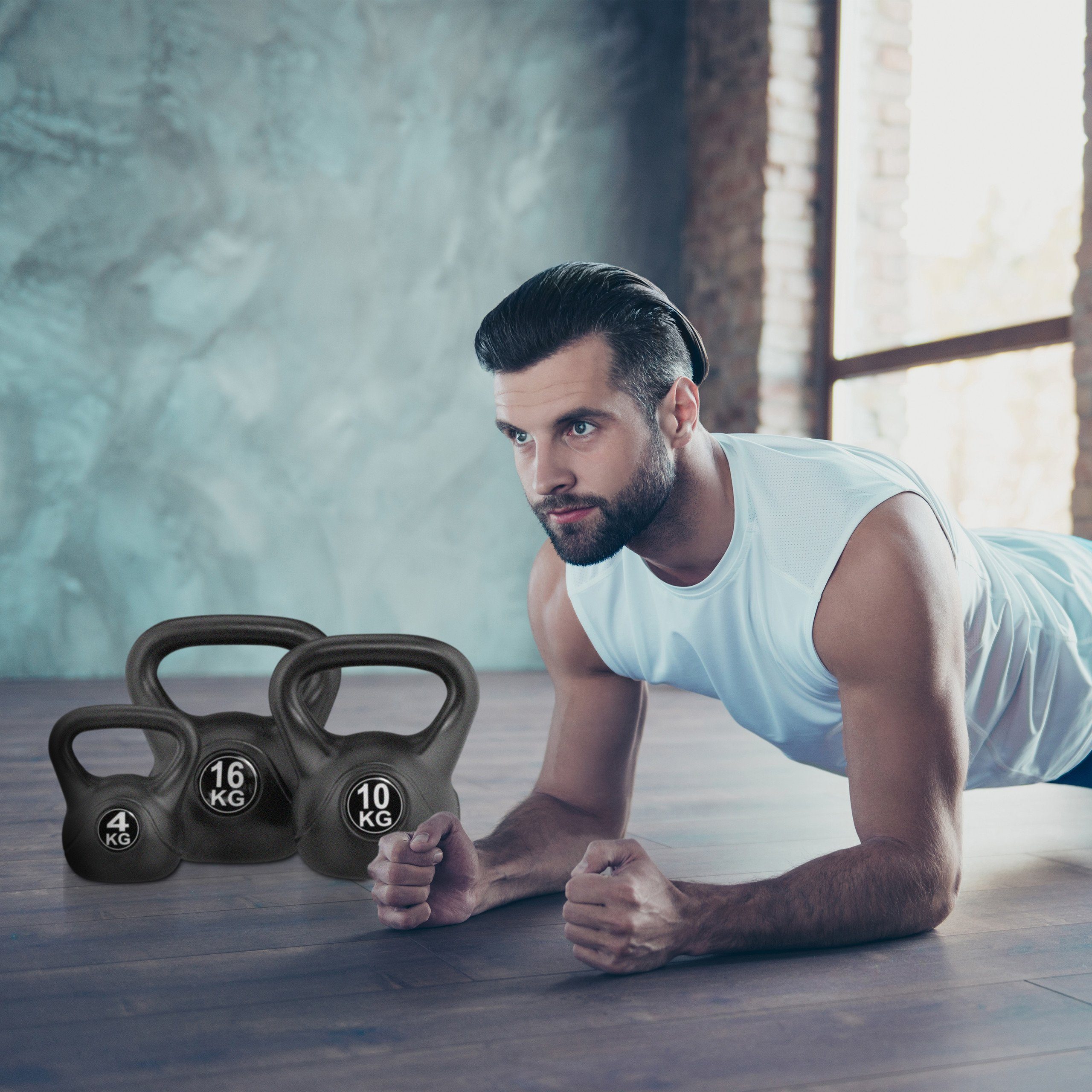 relaxdays Hantel Kettlebell Kugelhantel, 10kg