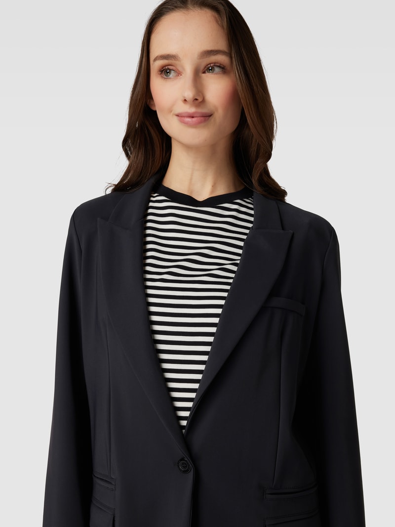 Blazer mit Paspeln Modell 'Epic' in schwarz