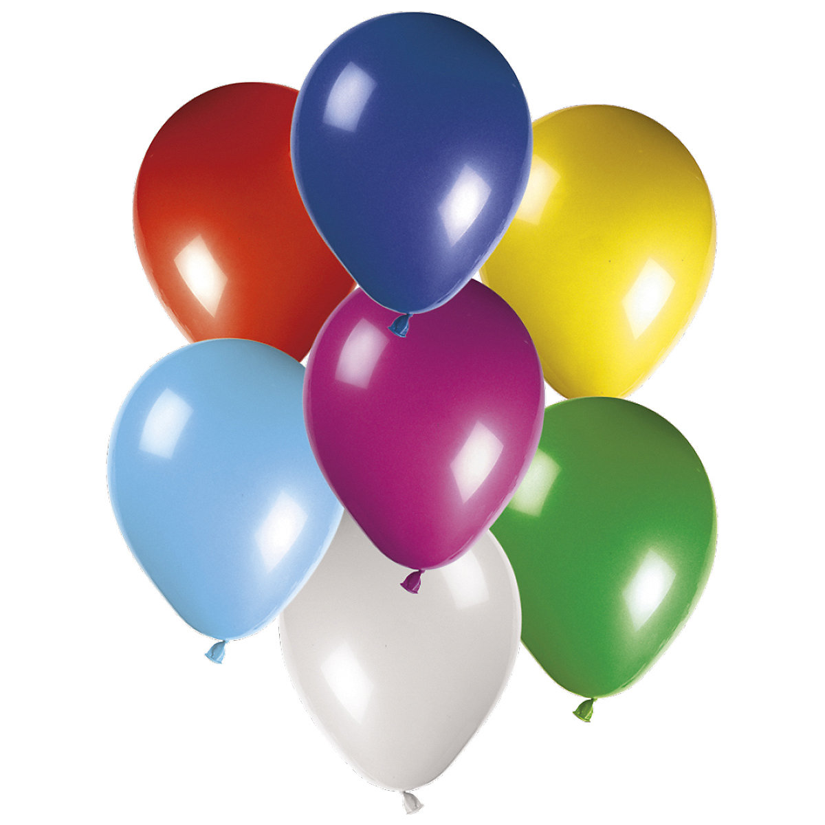 Luftballons 30 cm, 50 Stück in vrtschiedenen kräftigen Farben