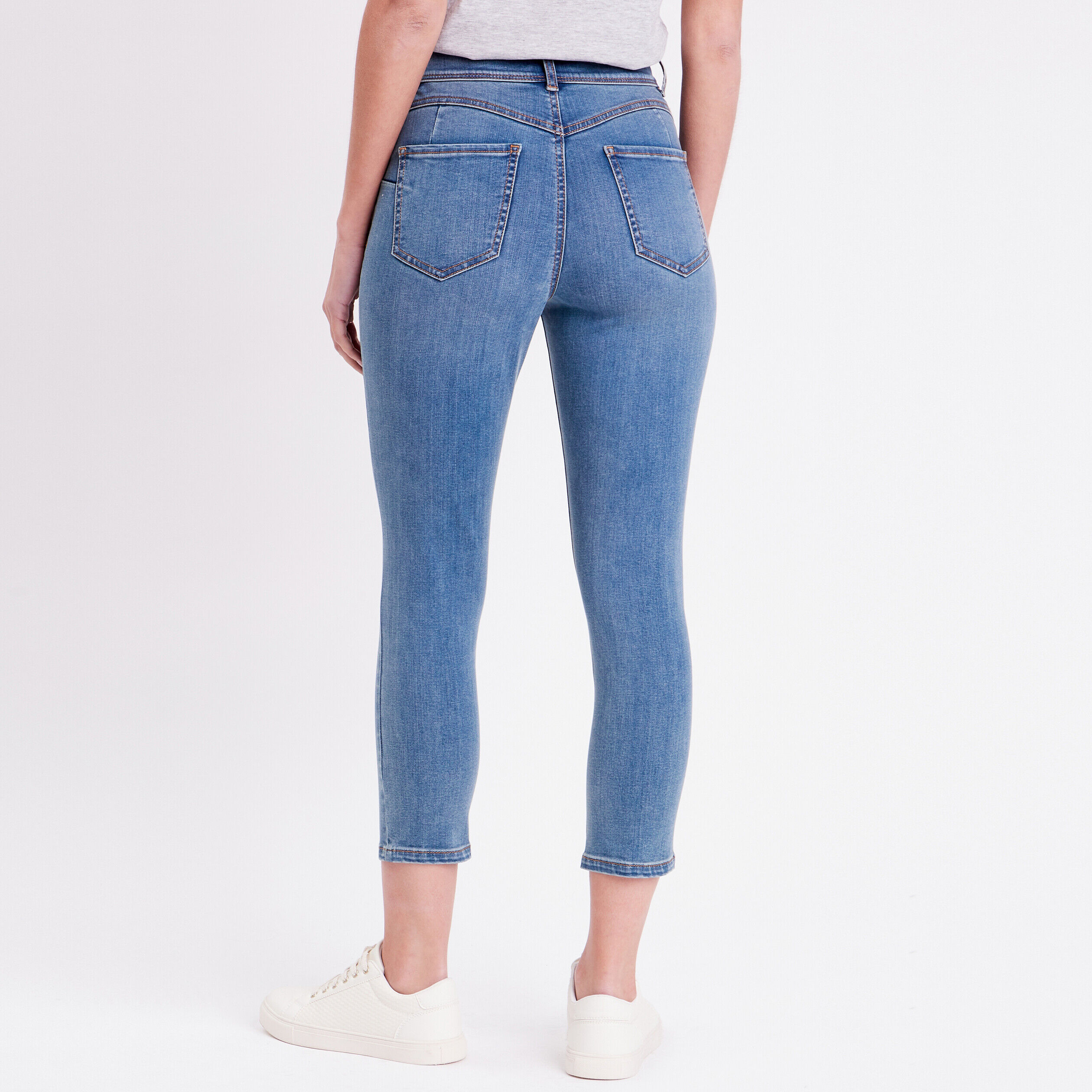 Jeans slim 7/8ème push up denim double stone femme | Cache Cache