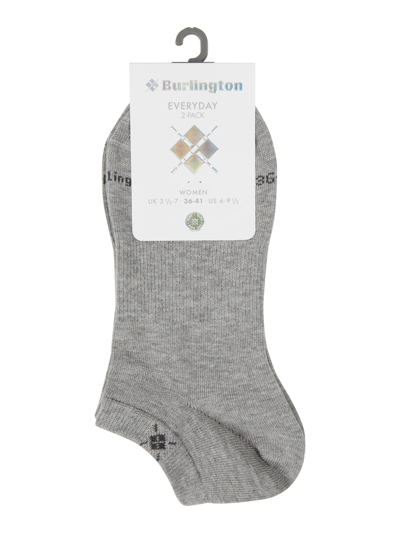 Sneakersocken im 2er-Pack Modell 'Everyday' in hellgrau