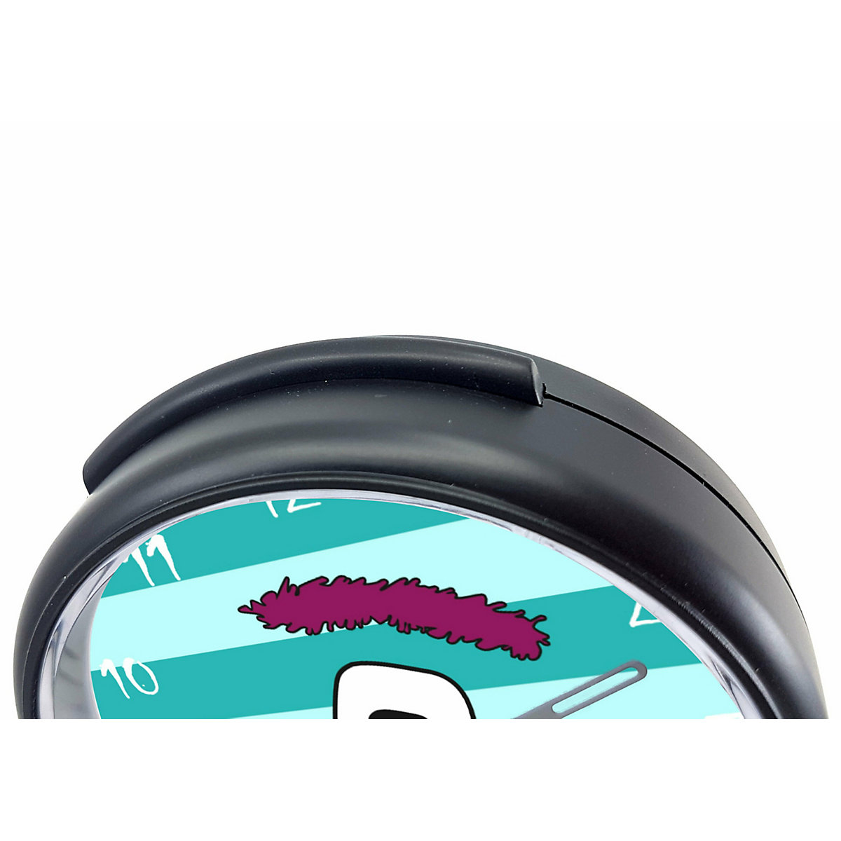Kinder Funkwecker personalisiert mit Namen Monster Atom-/Funkuhr, 12-Stunden-Anzeigeformat, Schlummerfunktion, Nachtlicht, Geräuschlos/Ohne Ticken
