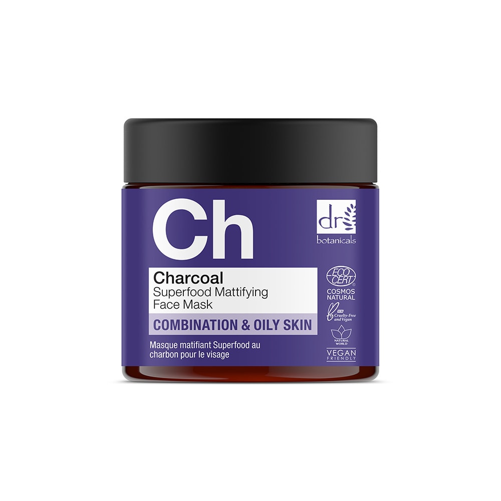 apothecary by dr botanicals Masque Visage Matifiant Superfood au Charbon Masque Visage