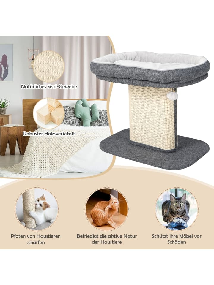 COSTWAY Katzenbaum 50cm in Grau günstig kaufen 50 cm